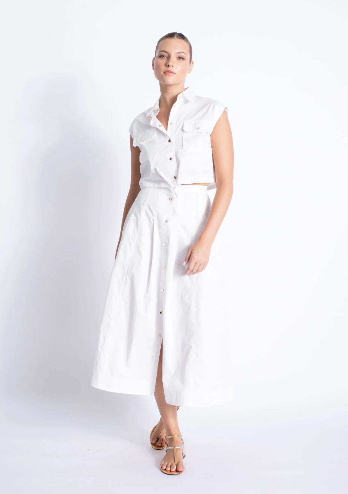 Karina Grimaldi Eden Button Skirt