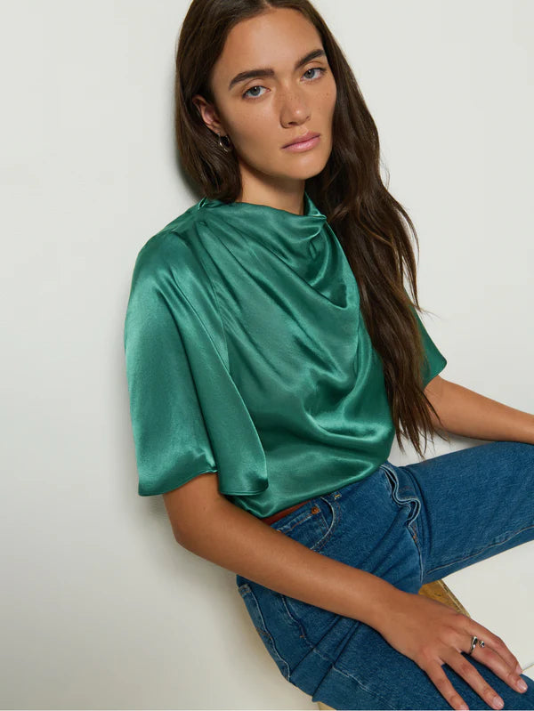Nation Spruce Karine Cowl Blouse
