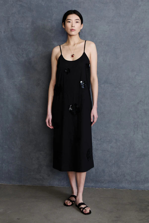Chan Luu Orb Slip Dress Black