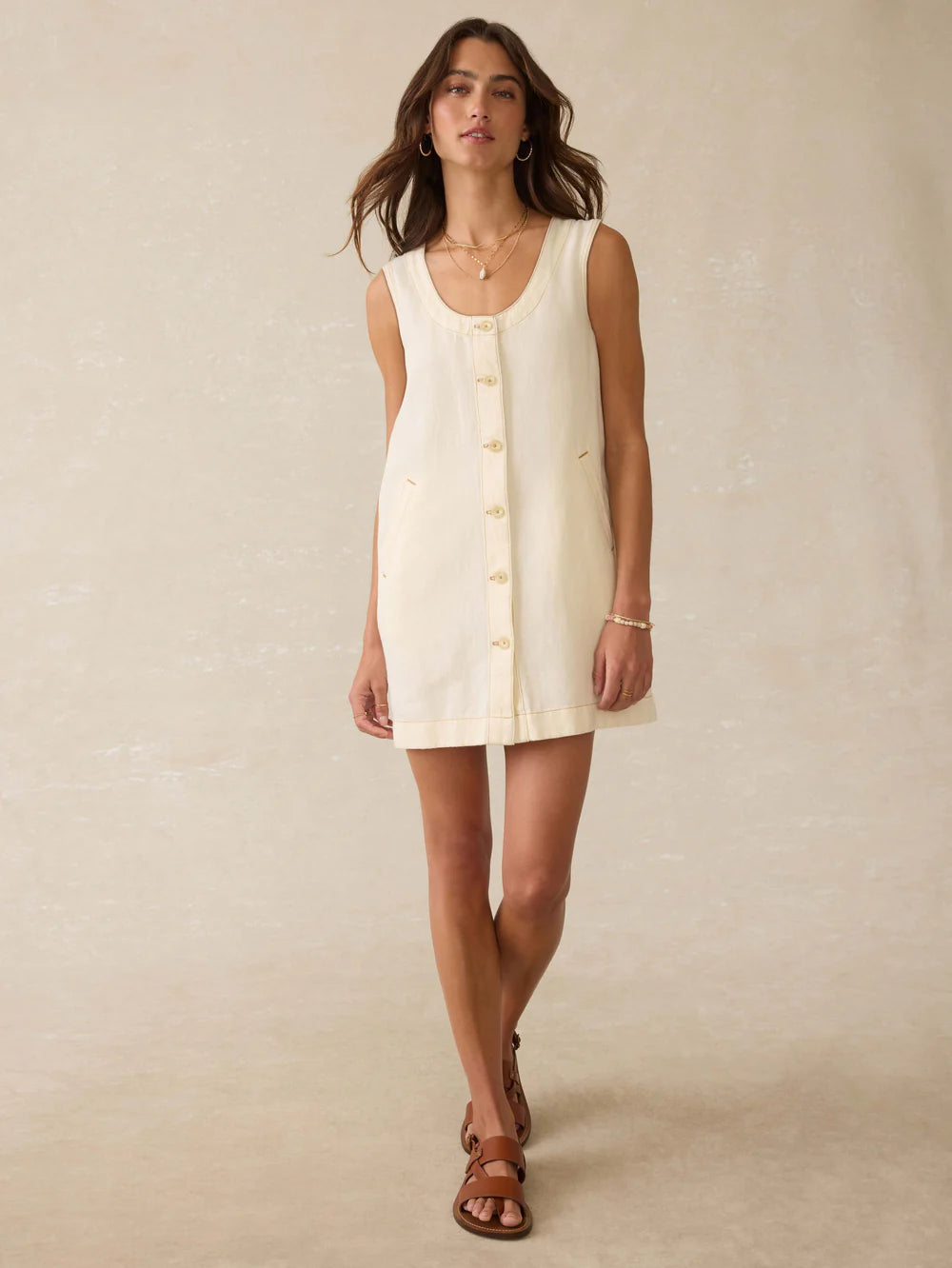 Faherty Linen Malibu Mini Dress