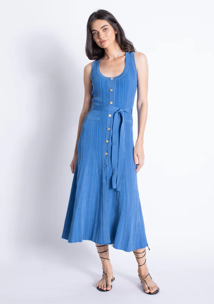 karina grimaldi blue dress Karina Grimaldi Pax Knit Dress