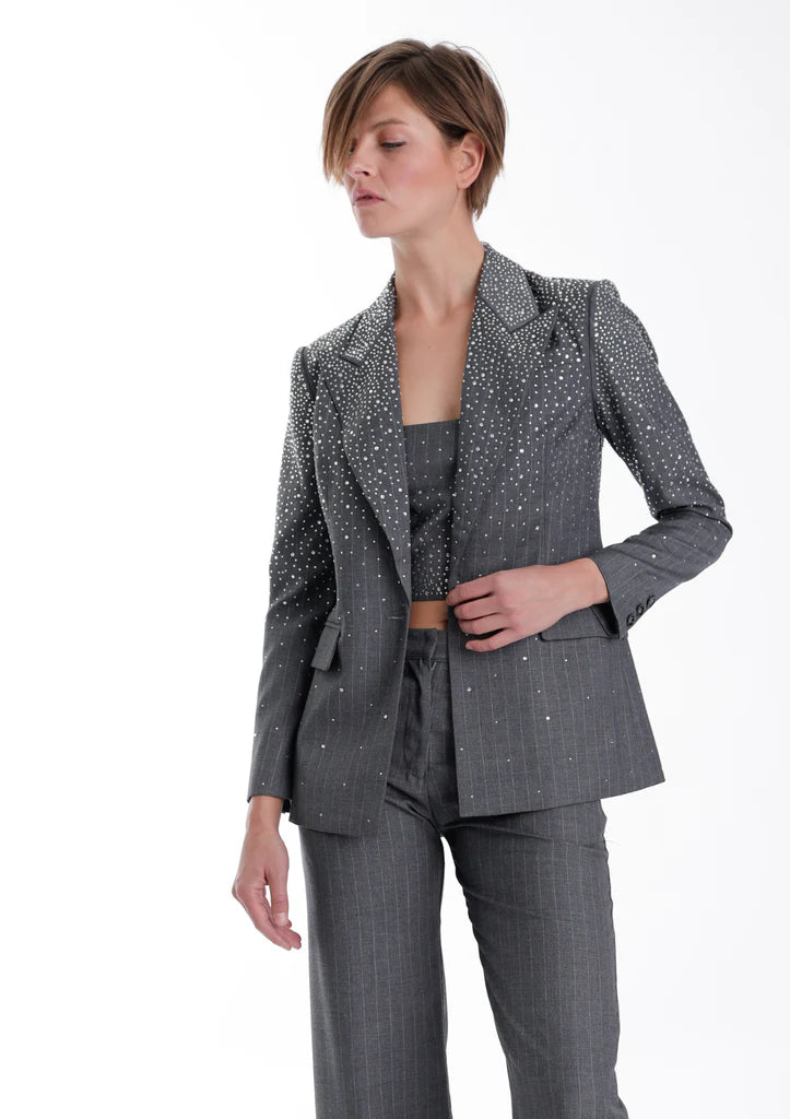 Karina Grimaldi Zoe Rhinestone Blazer