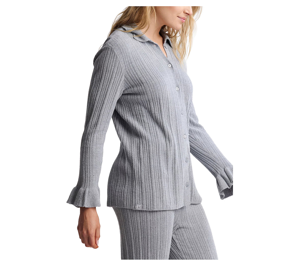 Barefoot Dreams CCUL Ribbed Ruffle Cuff Shirt