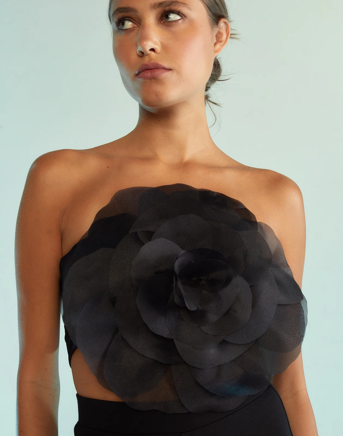Cynthia Rowley Flower Bandeau Black