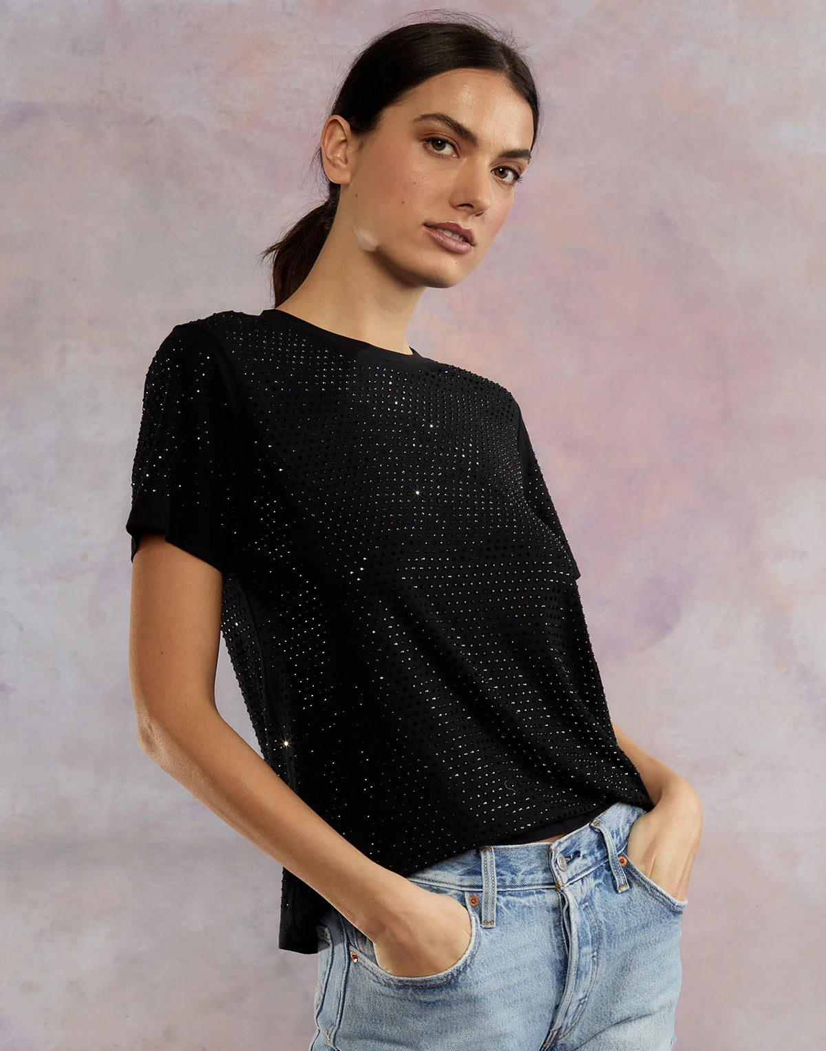 Cynthia Rowley Sirius Crystal T Black