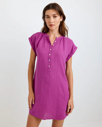 BD Wild Plum Cap Slv Henley Dress