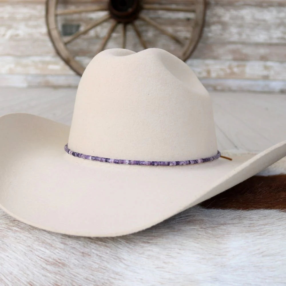 WL Lilac Purple Stone Hat Band