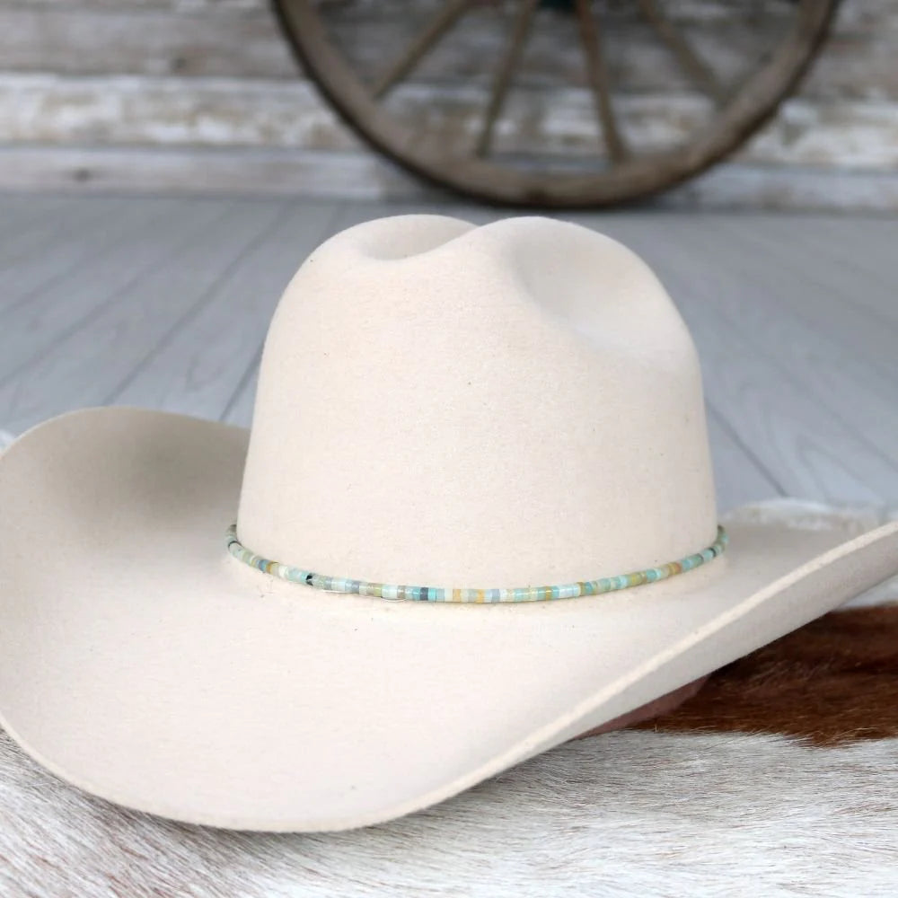 WL Amazonite Stone Beaded Hat Band