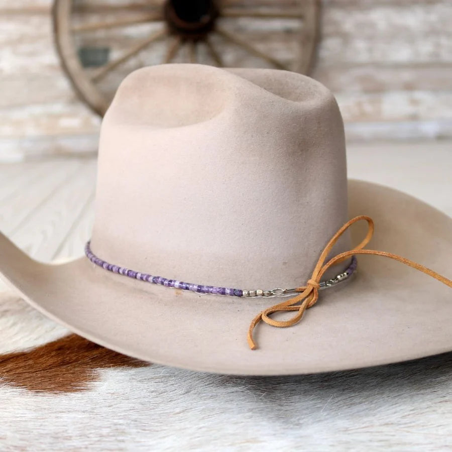 WL Lilac Purple Stone Hat Band