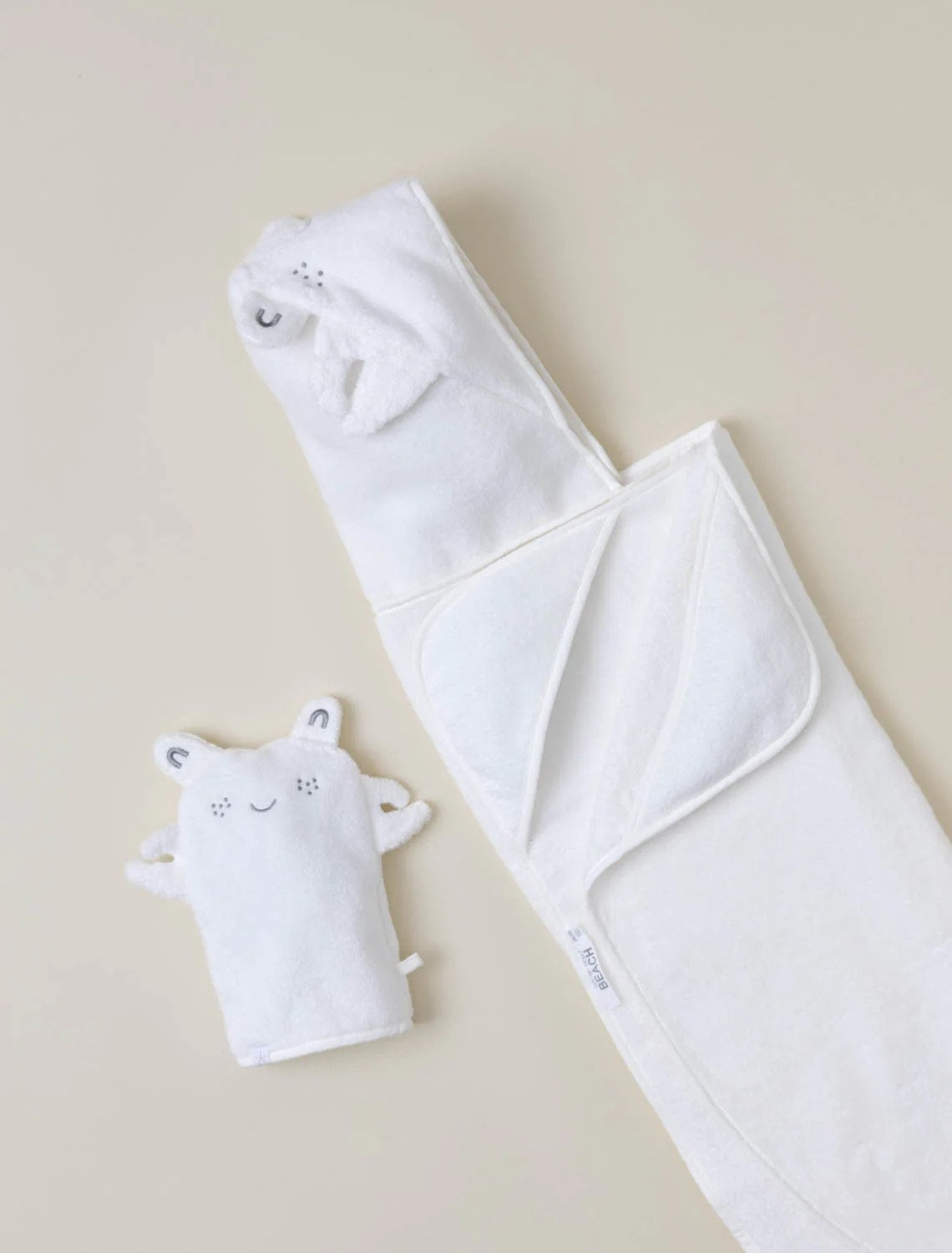 Barefoot Dreams Toddler Hooded Towel and Washcloth Set
