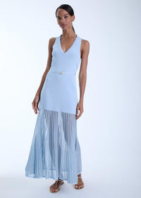 Karina Grimaldi Orla Knit Maxi Dress Sky