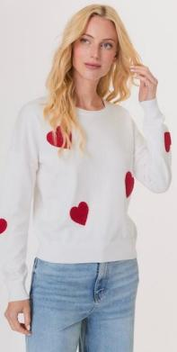 J Society All Over Hearts White Red