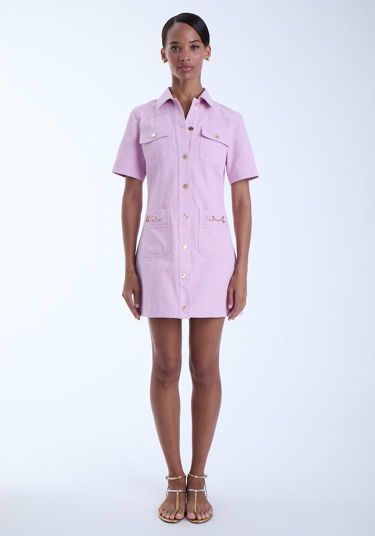 Karina Grimaldi Flora Mini Dress Orchid
