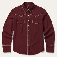 Stetson Twill Western L/S Wine