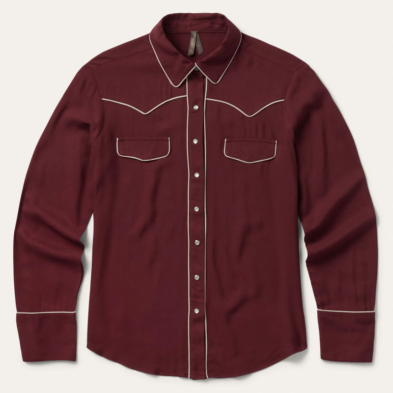 Stetson Twill Western L/S Wine