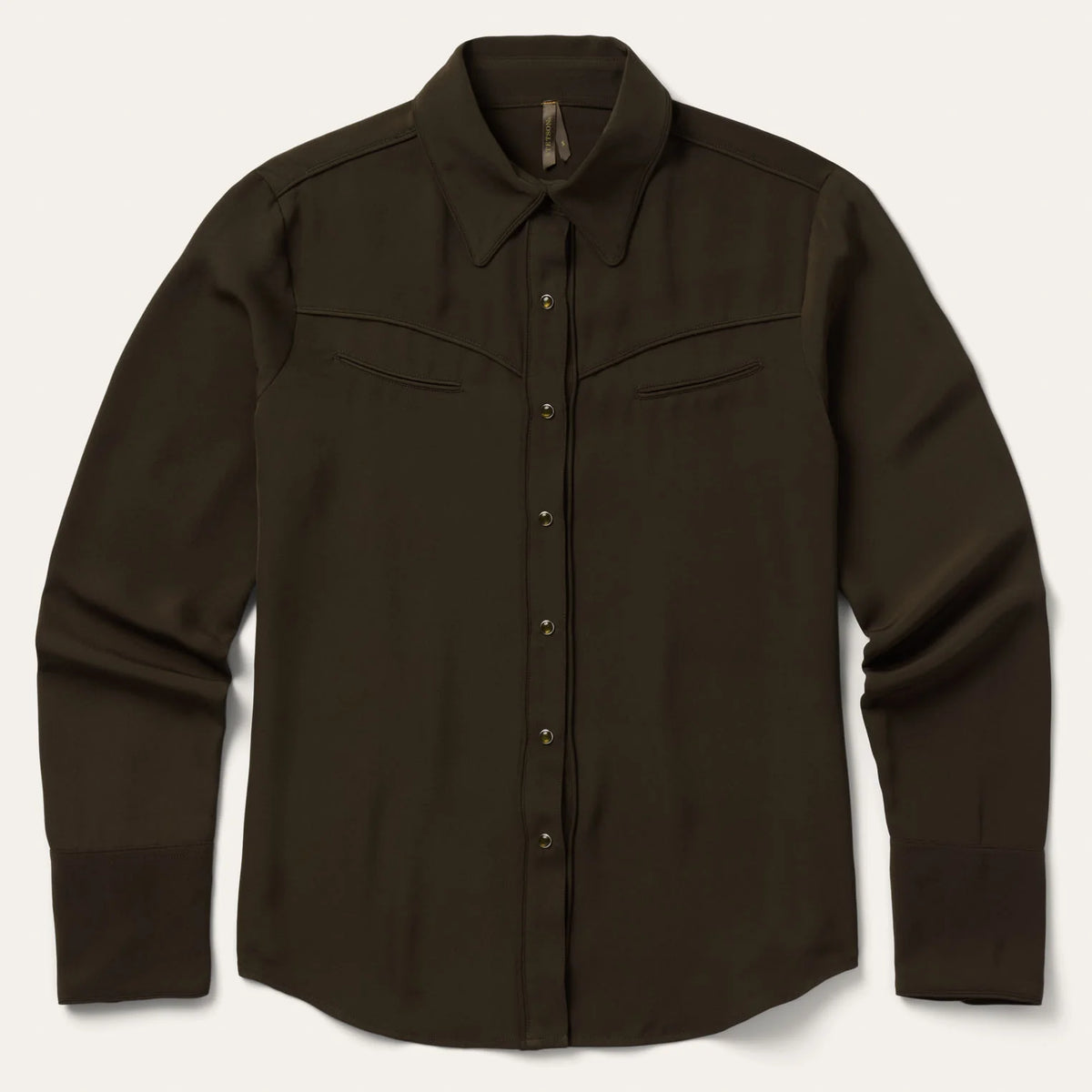 Stetson Twill Western Shirt Brown