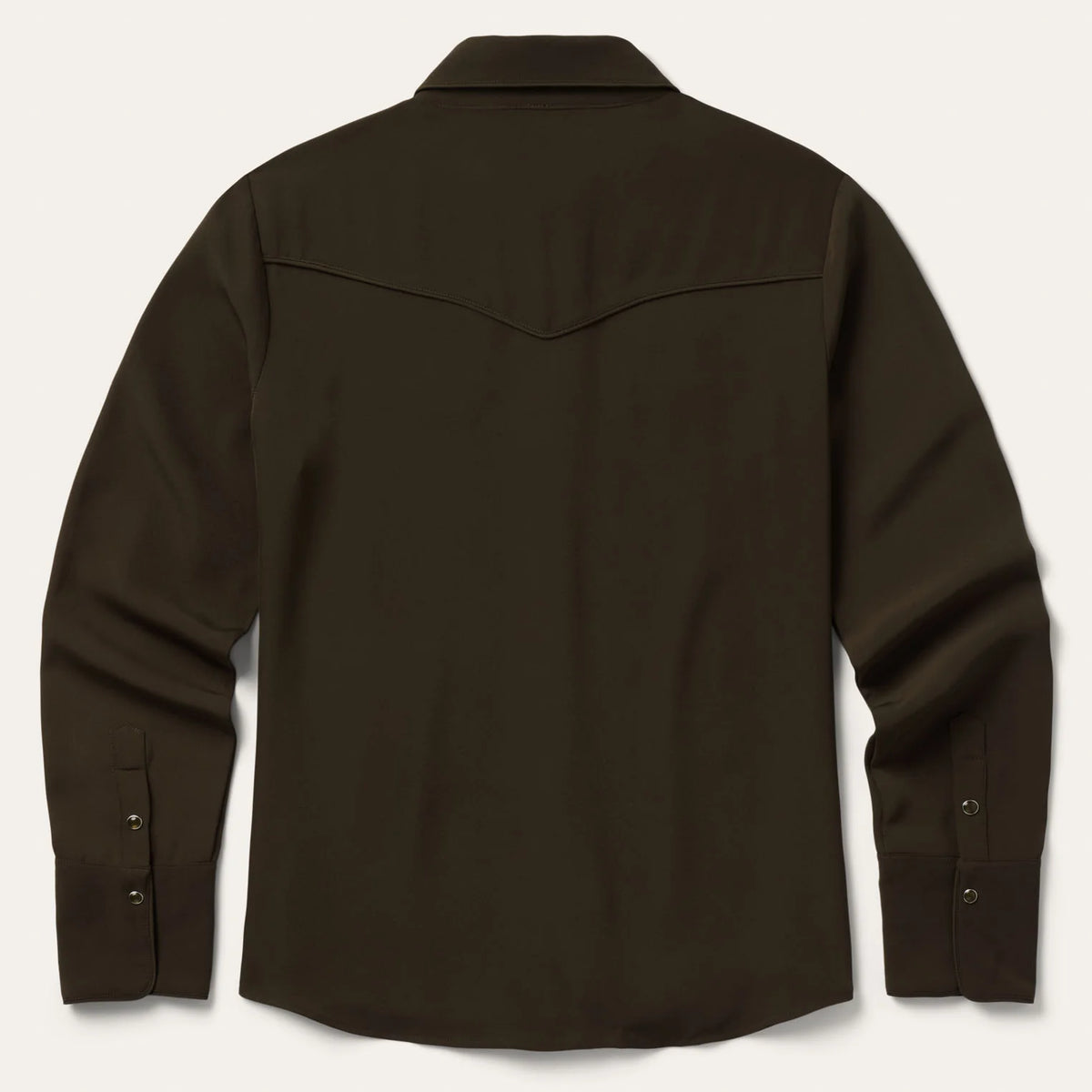 Stetson Twill Western Shirt Brown