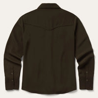 Stetson Twill Western Shirt Brown