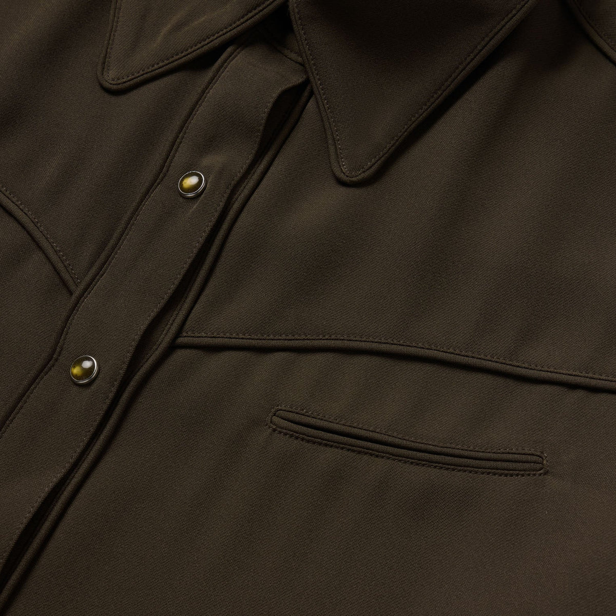 Stetson Twill Western Shirt Brown