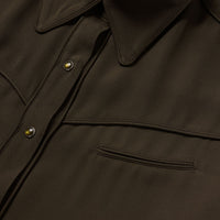 Stetson Twill Western Shirt Brown