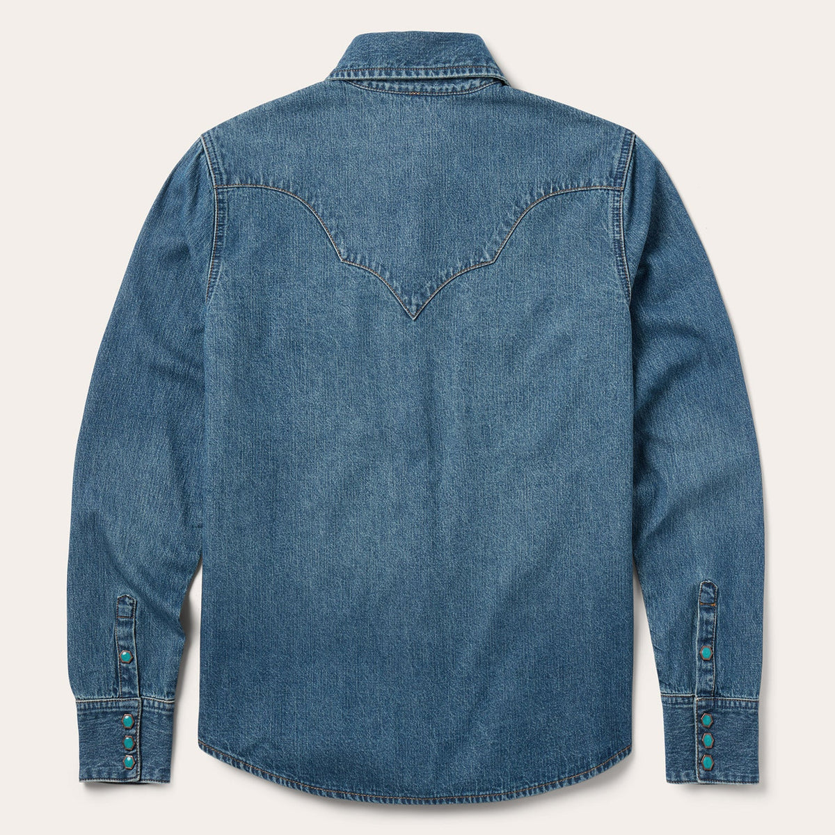 Stetson Turquoise Snap Denim Shirt