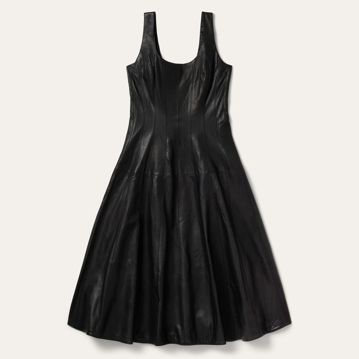 Stetson Black Leather Tank Dress