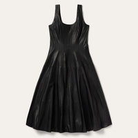 Stetson Black Leather Tank Dress