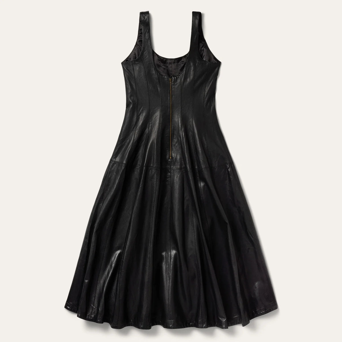 Stetson Black Leather Tank Dress