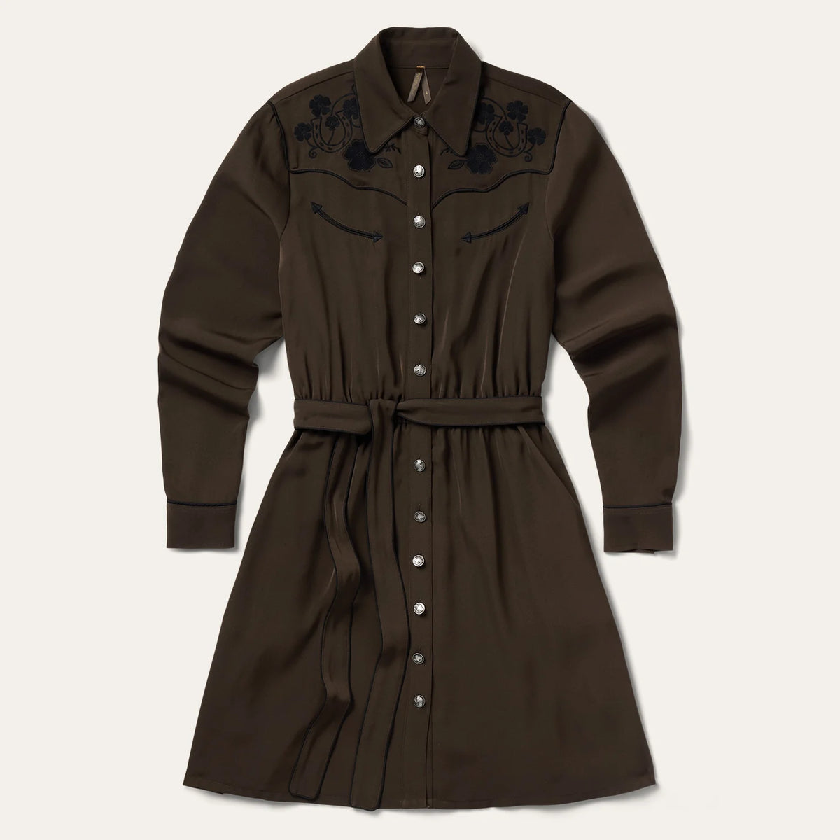 Stetson Smile Pocket Western Dress Chocolate
