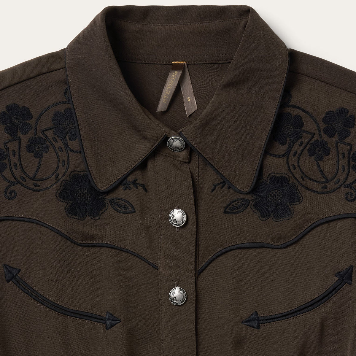 Stetson Smile Pocket Western Dress Chocolate