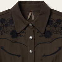 Stetson Smile Pocket Western Dress Chocolate