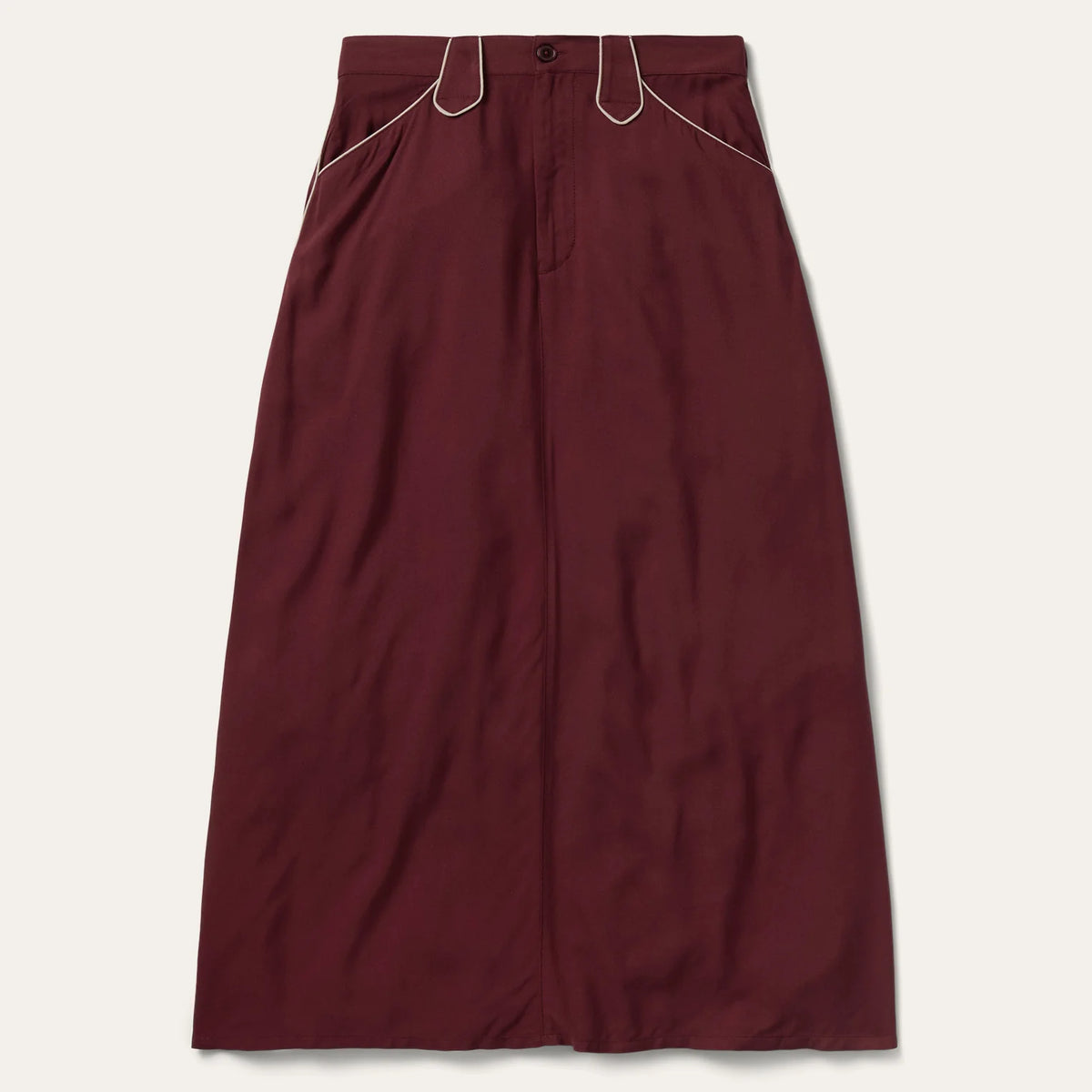 Stetson Twill Western Skirt Wine
