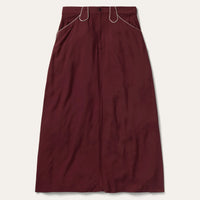 Stetson Twill Western Skirt Wine