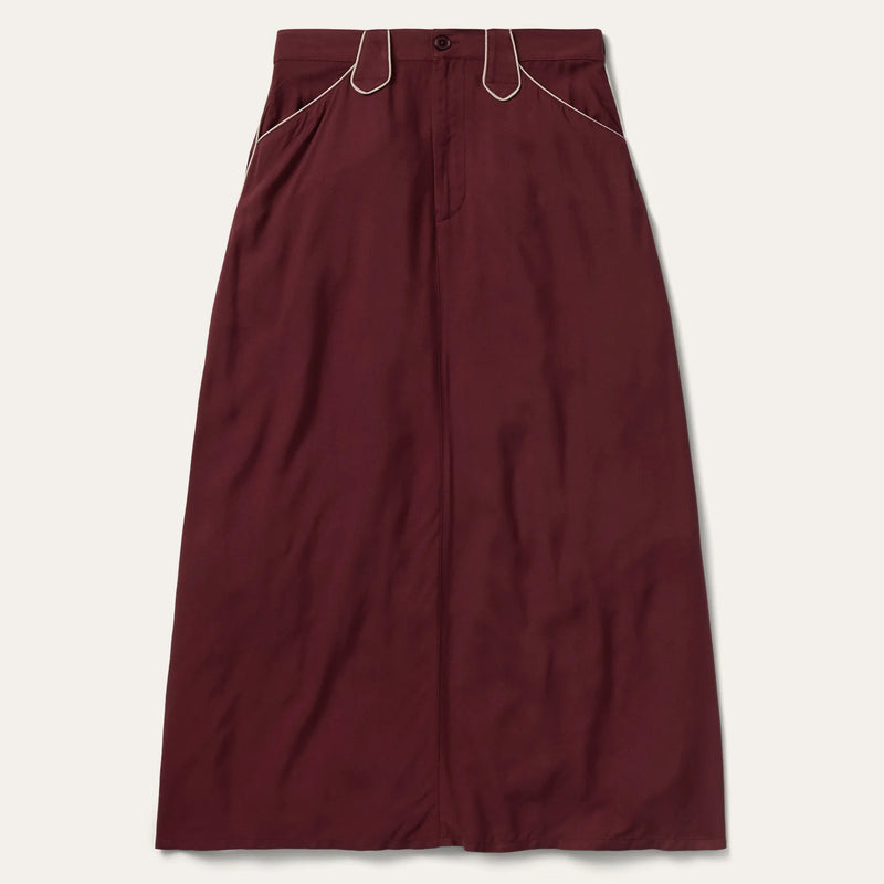 Stetson Twill Western Skirt Wine