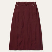 Stetson Twill Western Skirt Wine