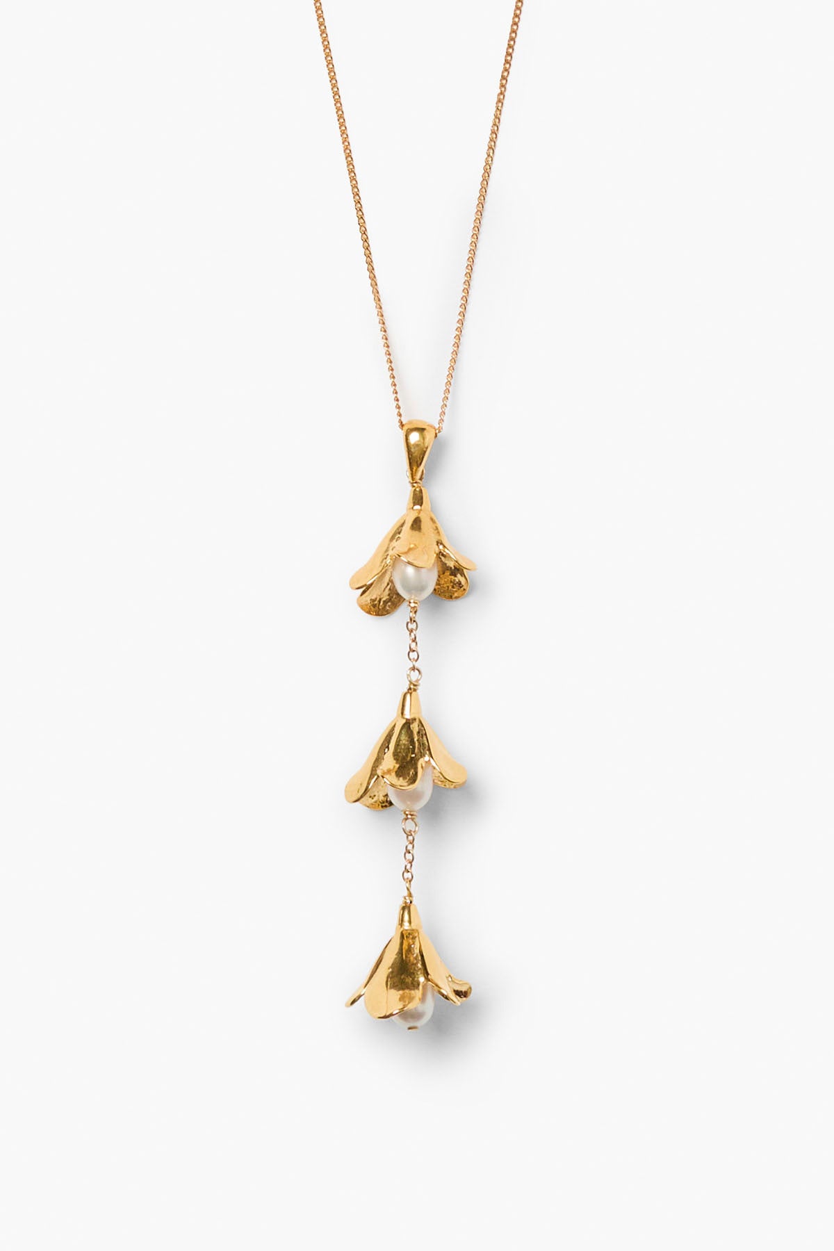 Chan Luu Pearl 3 Flower Necklace