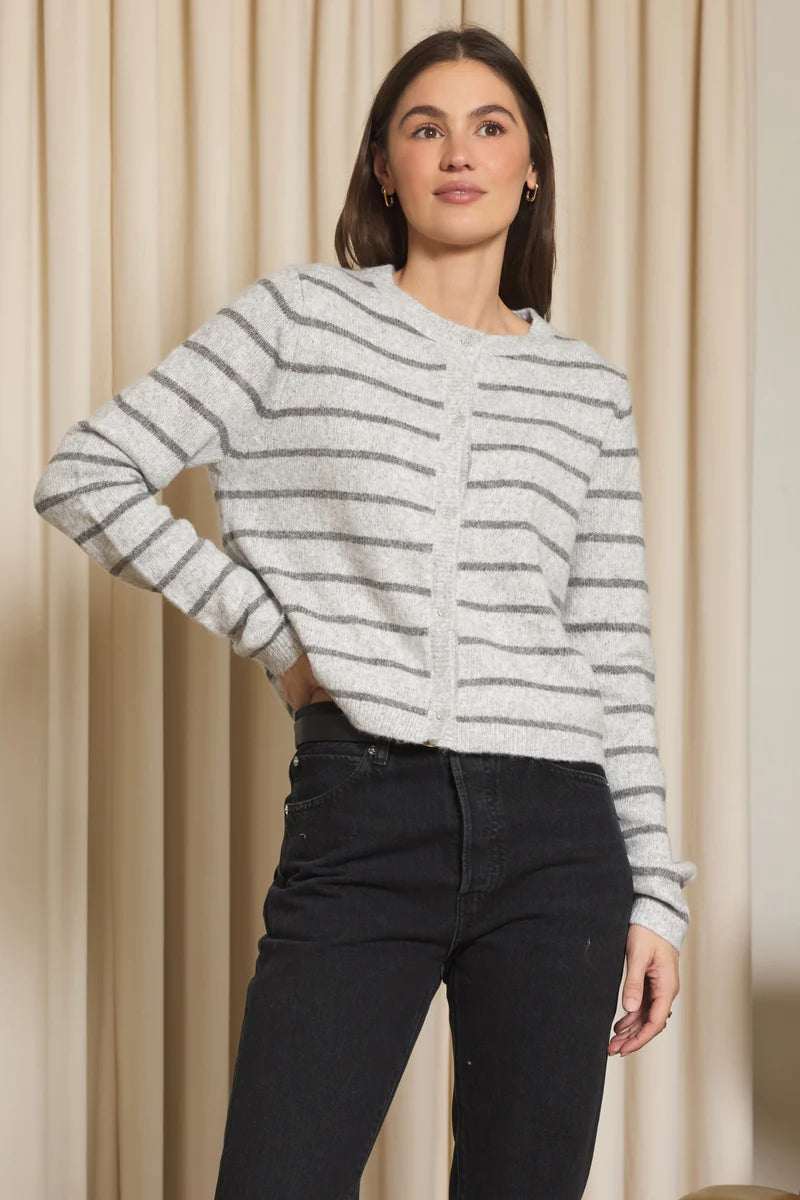 Stitches Stripe Silverton Cardigan Cinco Cinder