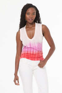 Diane Sleeveless T Electric Fuchsia