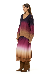 YFB Perrin Layered Midi Skirt Wholegrain