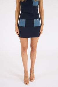 Karina Grimaldi Onyx Knit Mini Navy