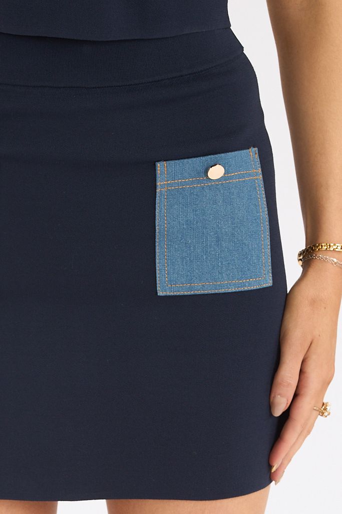 Karina Grimaldi Onyx Knit Mini Navy