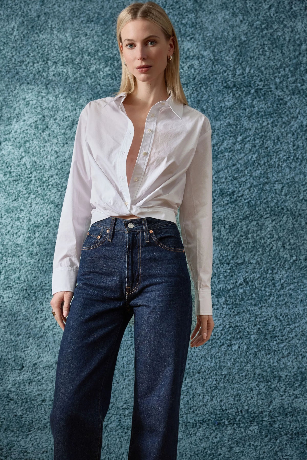 J Society French Tuck Top White