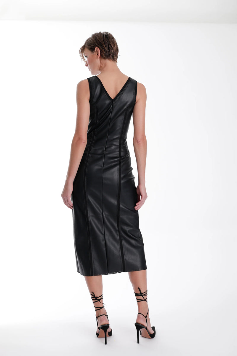 Karina Grimaldi Mona Black Midi Dress