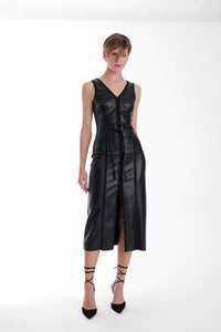 Karina Grimaldi Mona Black Midi Dress