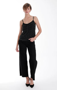 Karina Grimaldi Chloe Beaded Top Black