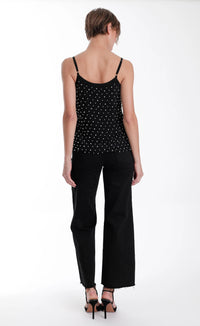 Karina Grimaldi Chloe Beaded Top Black