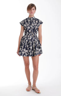 Karina Grimaldi Zelle Mini Dress Navy Floral