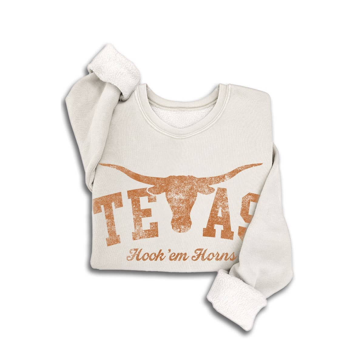 Texas Hook Em Sweatshirt White