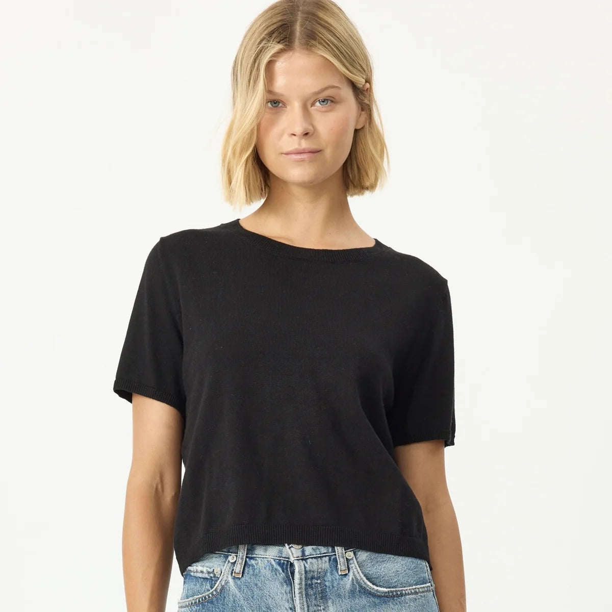 Stitches Stripes Palmer Tee Black