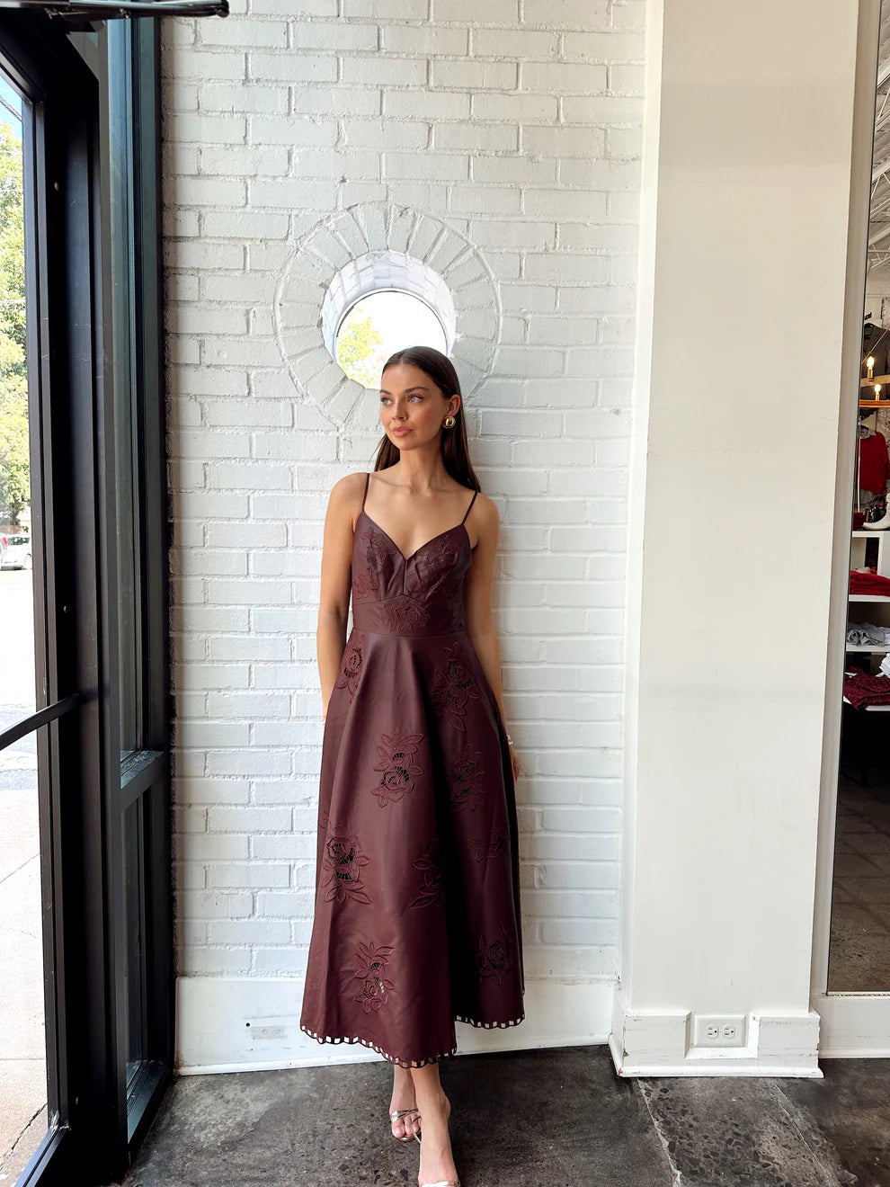 Karina Grimaldi Gloria Leather Midi